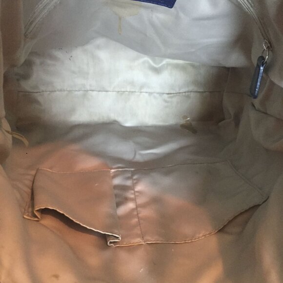 Coach Laura Signature Tote Navy Blue Textile & Patent Leather Large 12 X 12 - Picture 9 of 10